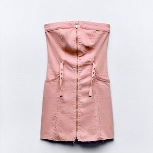 Pink tube top summer dress